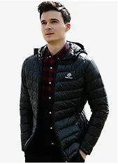 Man Black TECTOP хит, зимний пуховик для мужчин и женщин, уличный светильник, пуховик на белом утином пуху, тонкий лыжный костюм, водостойкие, теплые, походные куртки - Цвет: Man Black