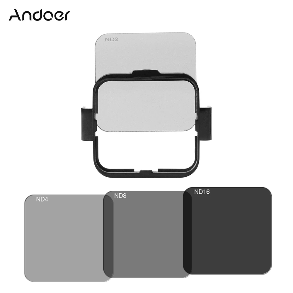 Andoer Фильтр защитный для камеры ND2/ND4/ND8/ND16 квадратный ND фильтр объектива Набор GoPro