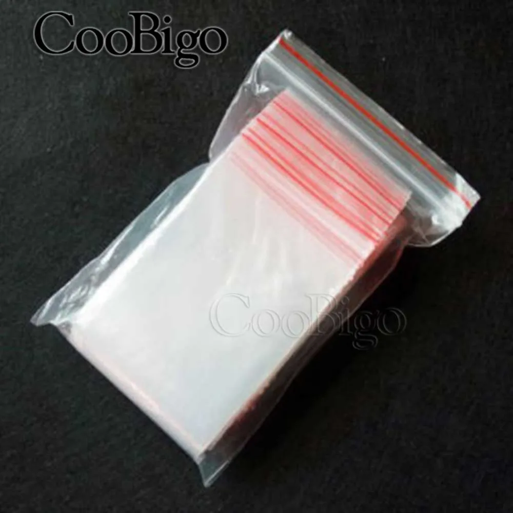 100 шт Толщина 0,05 м 0,06 мм 0,07 мм молния замок Ziplock Сумки Упаковка Для Хранения Продуктов ювелирные изделия Упаковка Reclosable вакуумный мешок для хранения