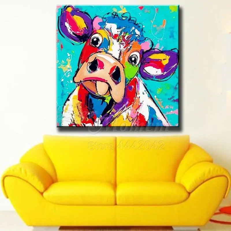 Ever Moment Diamond Painting Full Square Drill Colorful Cow Decoration For Home Embroidery New Year 5D DIY S2F1656 | Дом и сад