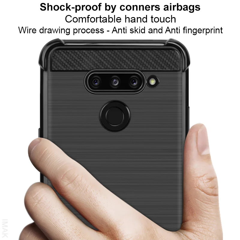 100 шт. для LG Q60 K50 K40 X4 2019 чехол Vega из углеродного волокна ударопрочный Conners мягкая