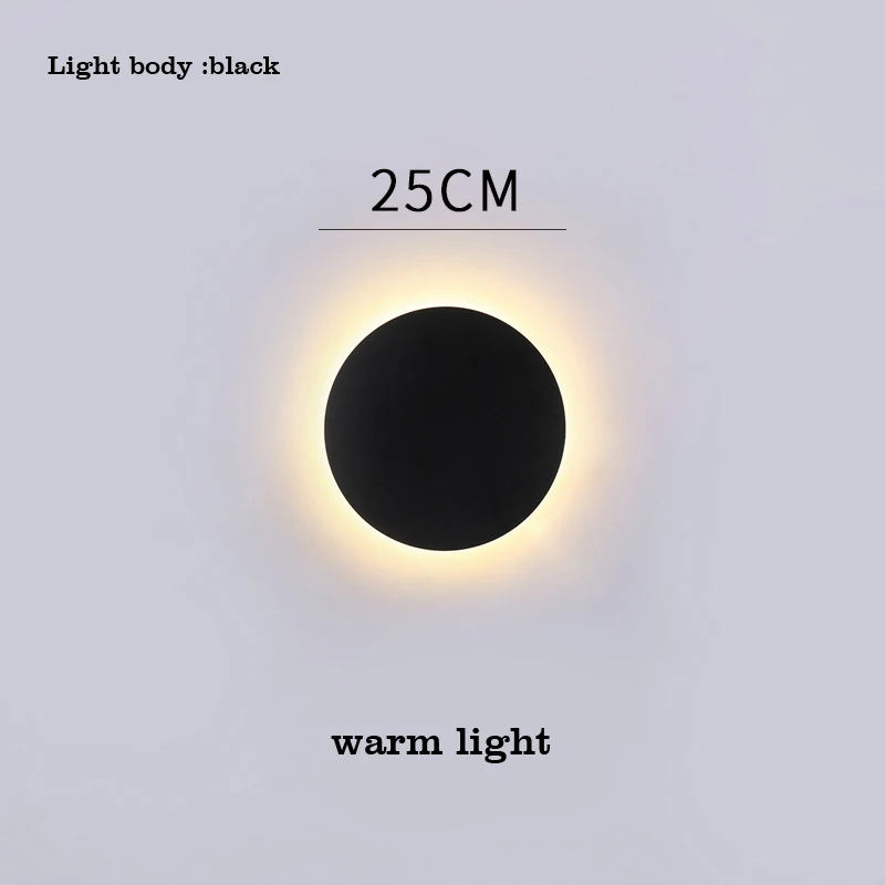 25-black-warm light Светодиодный настенный светильник современный туалетный комнатный настенный светильник для ванной спальни Лофт Декор лестничный светильник Скандинавский дизайн для гостиной прикроватный Лофт - Цвет абажура: 25-black-warm light