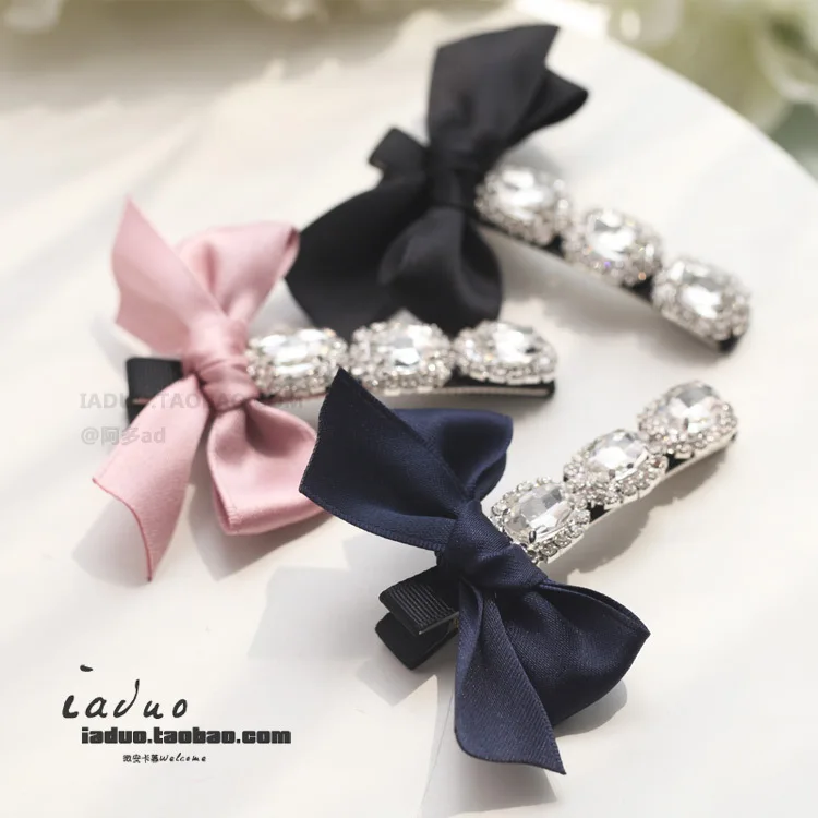 Женские заколки для волос со стразами|ribbon hair clip|hair clips for womenhair clip |