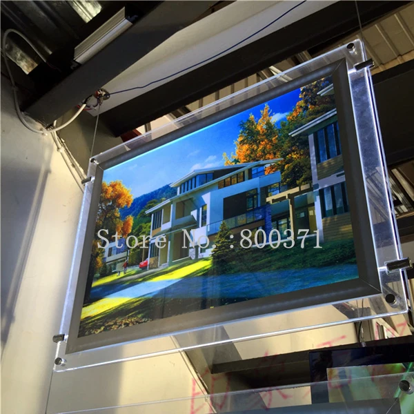 LED Illuminated A3 Double Side Acrylic Signs Light Box Real estate agent Window Display Advertising Lightboxes | Лампы и освещение