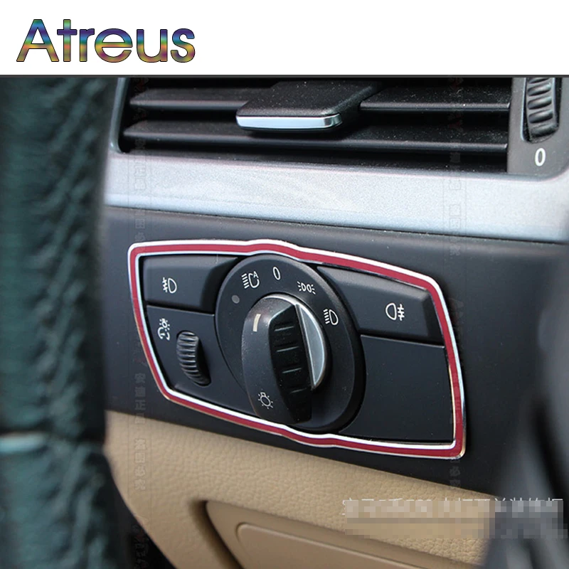 

Atreus 1 шт. алюминиевый сплав переключатель фары рамка отделка для BMW e60 аксессуары 5 серии 2005-2010 автомобильный Стайлинг