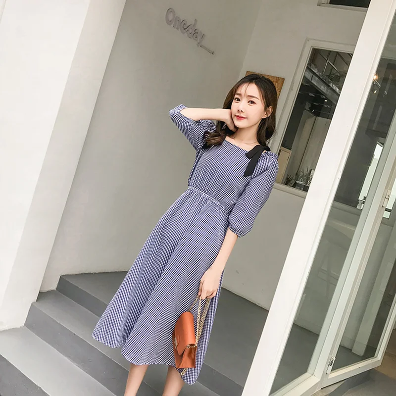 Хлопковое льняное платье для беременных Материнство Одежда женщин летнее