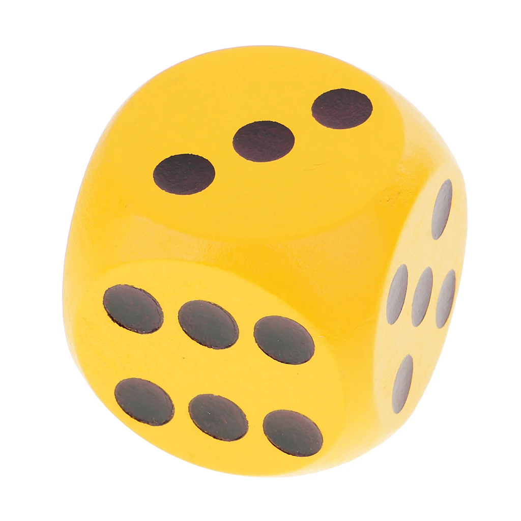 MagiDeal, 5 шт./набор, 3 см, деревянные игральные кости D6, шестигранные точечные игральные кости для D& D TRPG, вечерние игрушки для семейных праздников