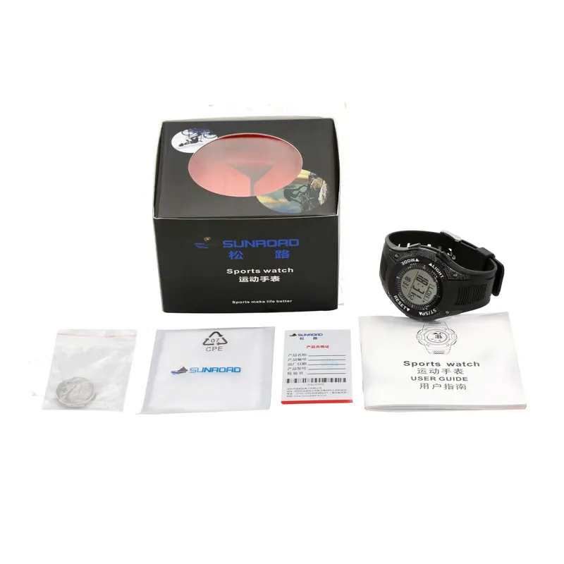 Часы наручные SUNROAD цифровые водонепроницаемые спортивные с высотомером