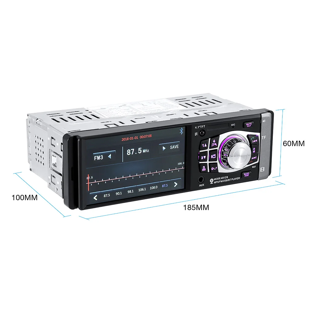 Автомагнитола 4012B 1 Din 4 дюйма MP3 аудио стерео поддержка Bluetooth FM дистанционное
