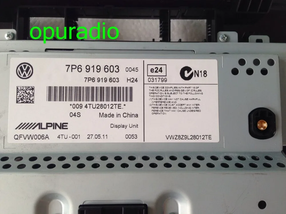 Сенсорный дисплей Alpine 7P6 919 603 QFVW006A Navi для VW Touareg 11 up автомобильная навигация аудио
