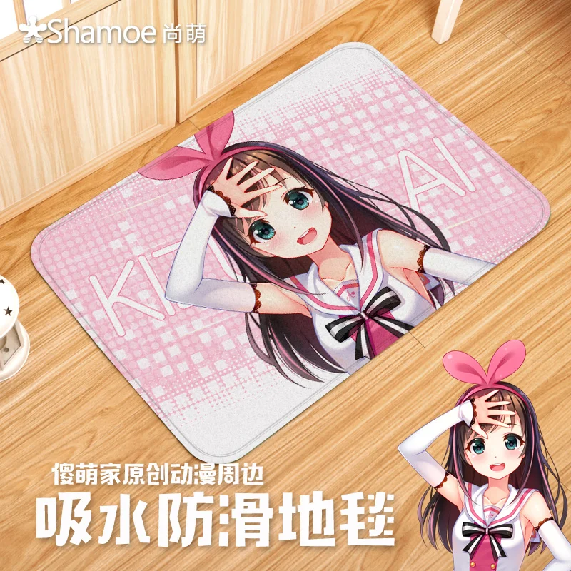 Аниме мультфильм Kizuna AI виртуальный Youtuber Противоскользящий ковер для спальни