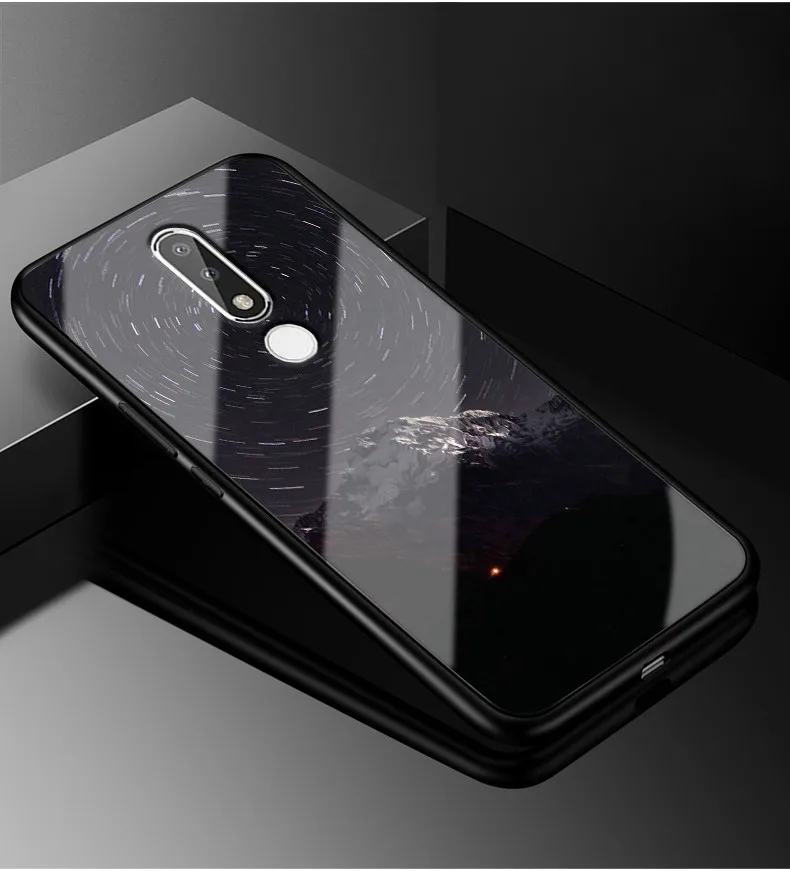 Для Nokia 5,1 Plus чехол X5 PC пластиковый чехол из закаленного стекла для телефона черный ТПУ бампер чехол для Nokia 5,1 Plus чехол для Nokia X5 X 5