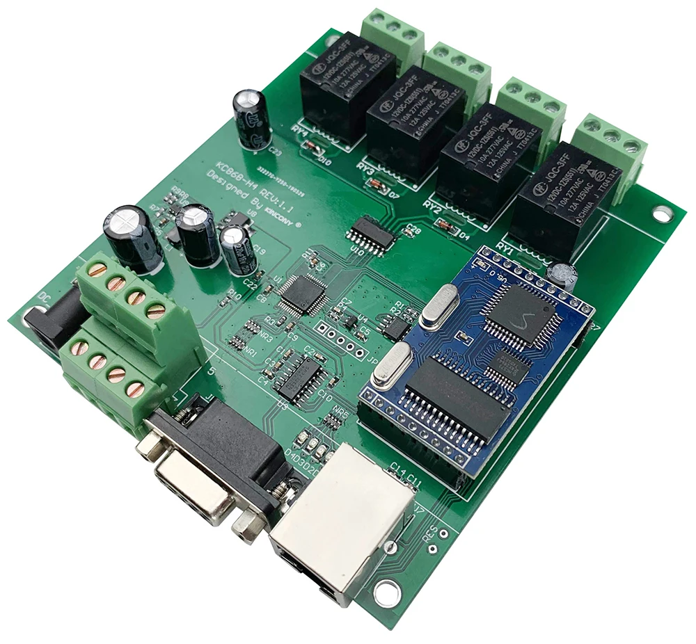 Ethernet модуль управления реле Lan Wan сетевая паутина сервер RJ45 RS232 порт 4 канала TCP IP коммутатор DIY PCB плата умный дом
