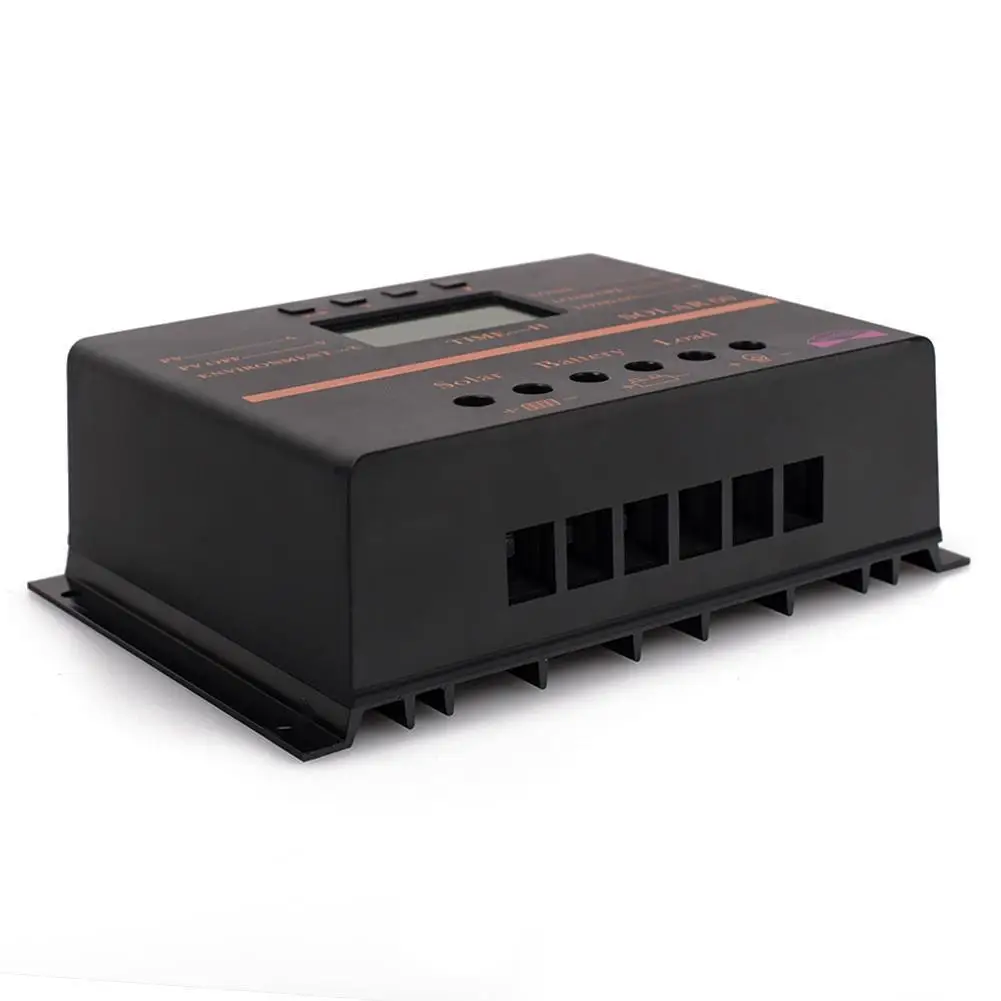PWM 60A контроллер солнечного заряда 12 В 24 в ЖК дисплей USB 5 солнечная панель
