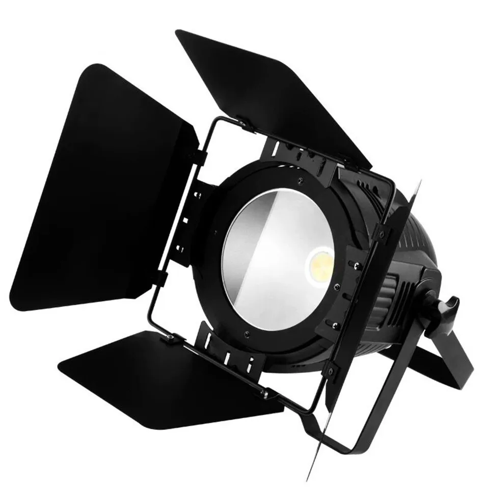 LED Par COB 200 Вт с дверями сарая высокой мощности алюминиевый корпус сценическое