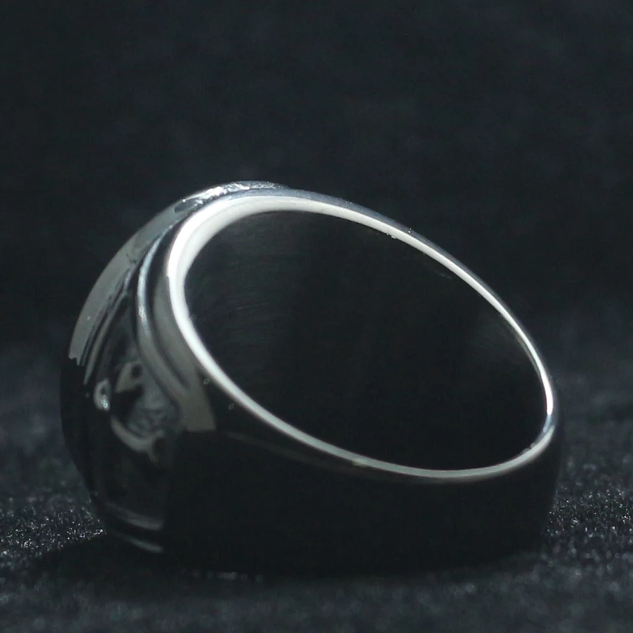 Unisex Saint Benedict of Nursia CSPB CSSML NDSMD Men 316L Stainless Steel Black Ring Newest | Украшения и аксессуары