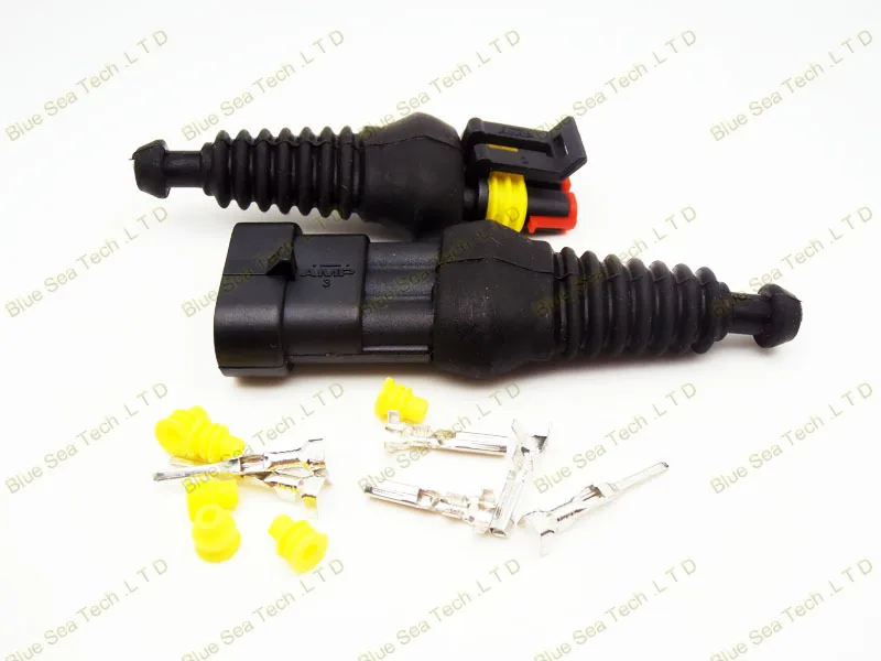 10 комплектов 3 контактный Автомобильный Фонарь + оболочка (2 шт.) наборы для систем