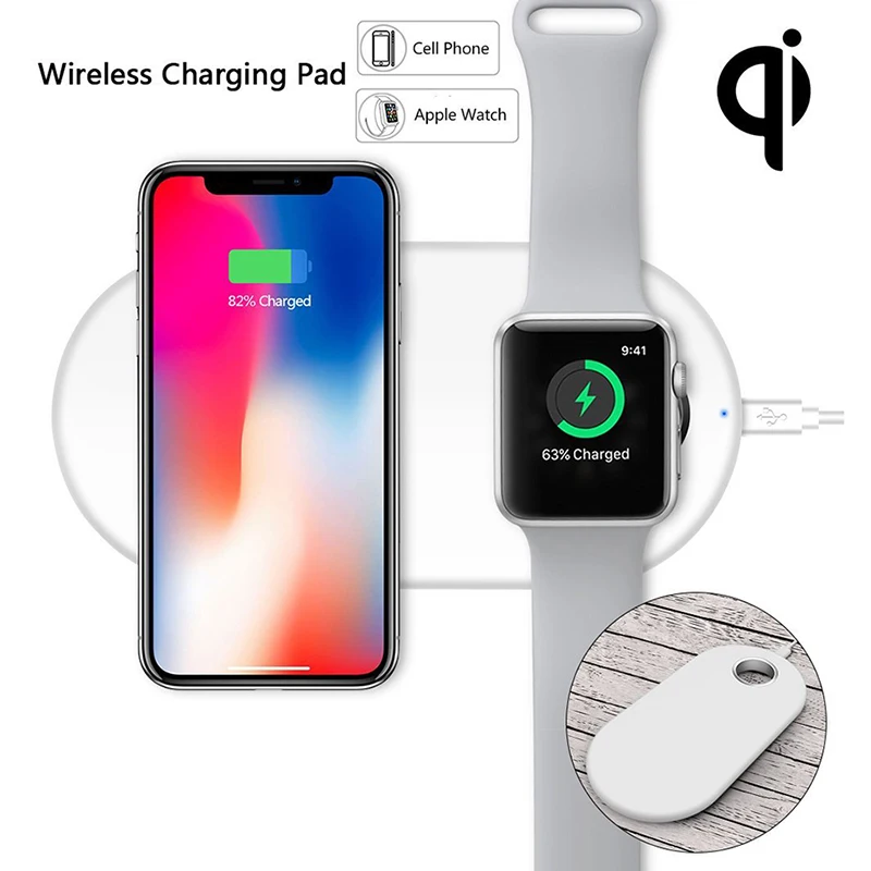 Беспроводное зарядное устройство 2 в 1 для Apple Watch 6 5 4 3 se Series iWatch зарядная док