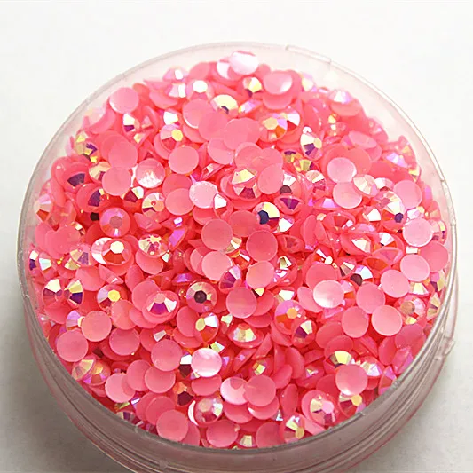 SS16 2000 Φ не горячая фиксация смолы темно-розовый волшебный цвет AB желе камень для