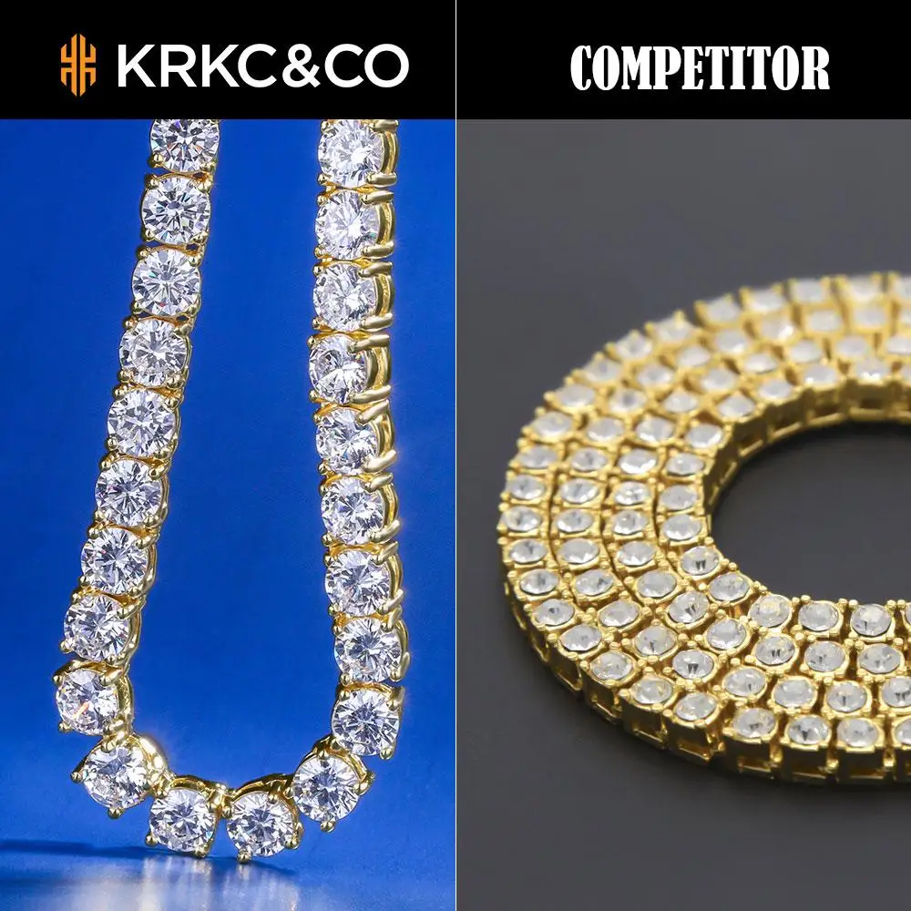 Iced Out Tennis Chain 3mm Gold Necklace Luxury Brand Ice Link New Micro-inlaid Zircon Hip Hop Jewelry for Men and Women | Украшения и