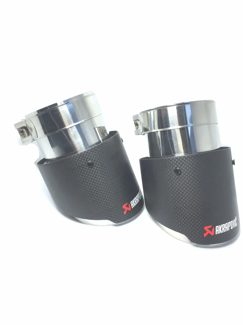 Углеродное волокно на заказ Akrapovic автомобильный выхлоп вход сопло 80 5 мм выход 101
