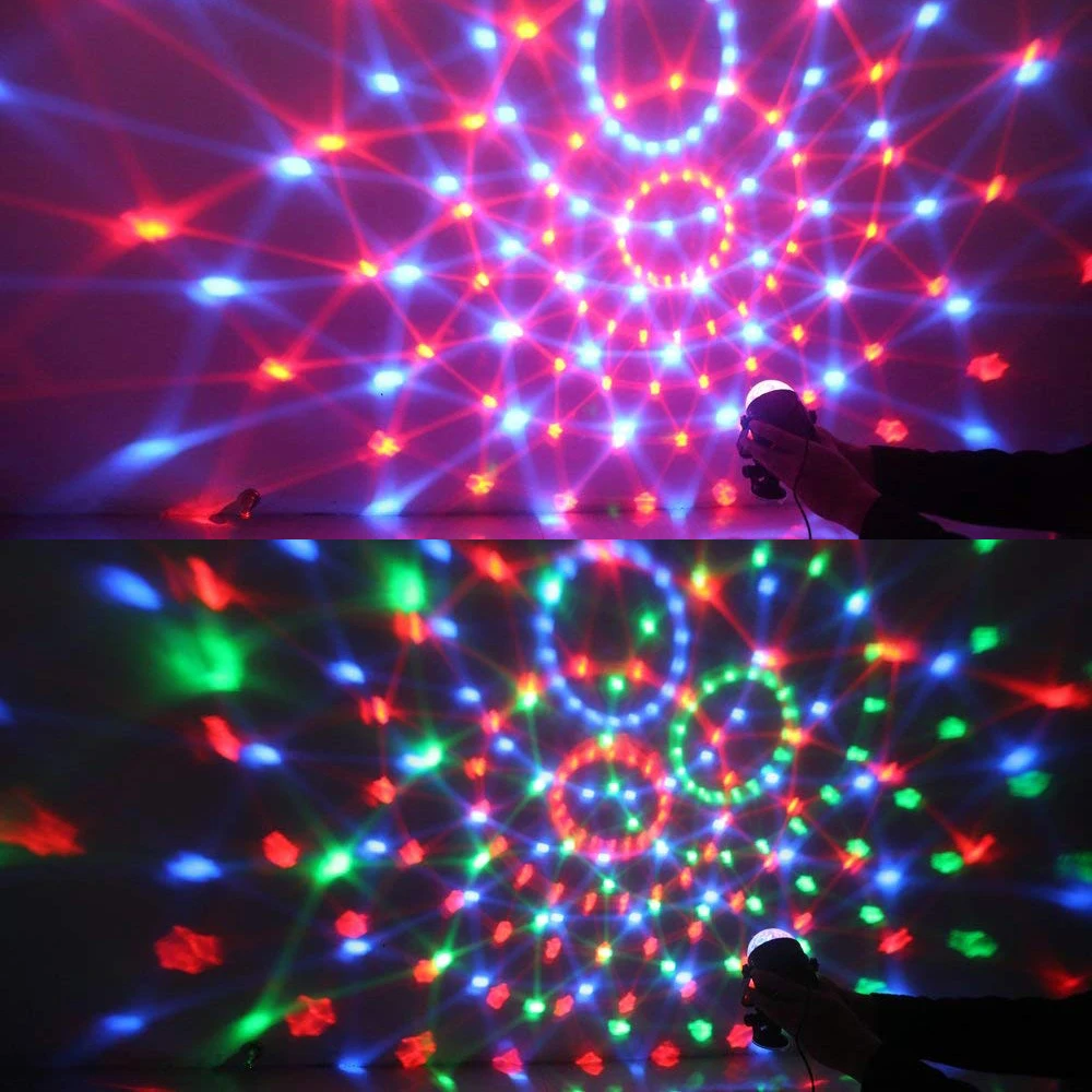 Aimkeeg 5 V USB ИК-пульт дистанционного Управление RGB LED волшебный кристалл вращающийся этап свет красочный автомобиль Disco DJ Light мини лазерный свет ... от AliExpress WW