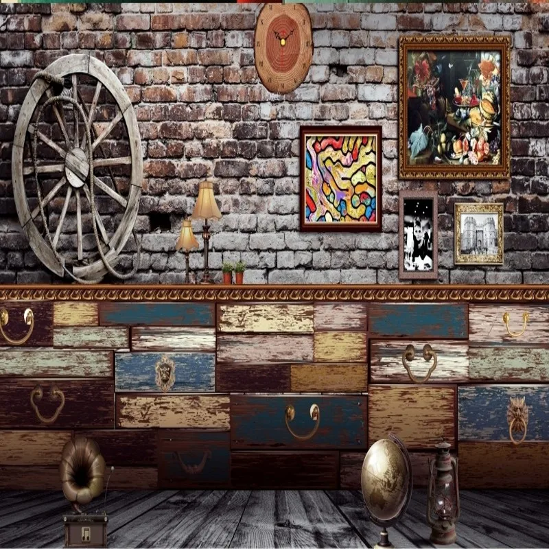 Фотообои на заказ 3D в ретро стиле высококачественные фотообои с изображением