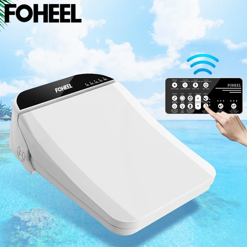 FOHEEL smart toilet seat cover electronic bidet cover toilet bowls for toilets seat heating clean dry smart toilet lid