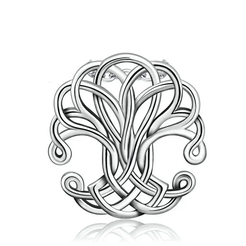 Whithout Chain Eudora, 925 пробы, серебряное дерево жизни, кулон, ожерелье для женщин, серебряная цепочка, элегантное, кельтское дерево, узел, крутящий момент, хорошее ювелирное изделие D234 - Окраска металла: Whithout Chain