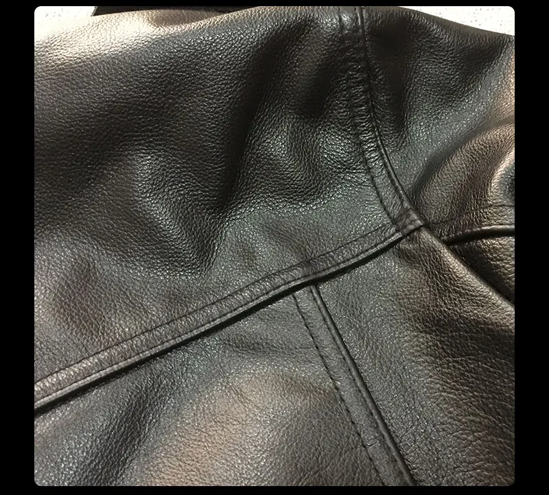 Куртка из натуральной кожи, Черная мужская кожаная байкерская куртка, chaqueta moto hombre veste cuir homme cappotto LT1194