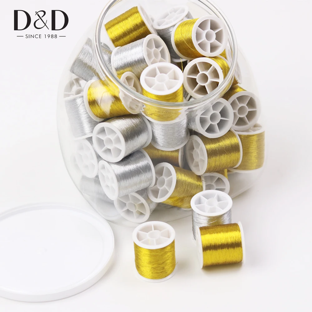 D & прочная металлическая нить для швейных машин 50 шт./бутылка швейные