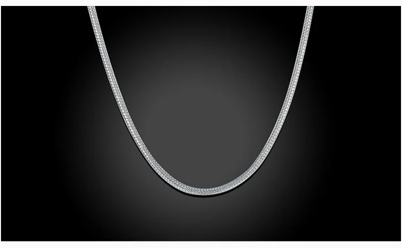 Распродажа 16 &quot18&quot 20 &quot22&quot 24 &quot2 мм оптом Серебряная Змея рыбий скелет collares