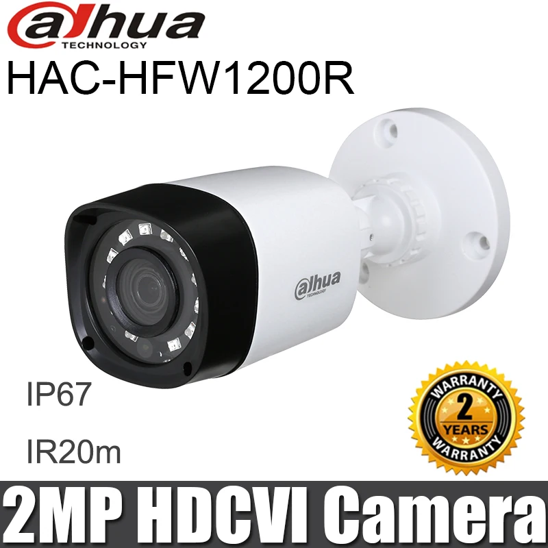 Dahua HAC-HFW1200R 2MP HDCVI камера HD 1080P CVI IR Bullet камера IP67 IR 20 М 3,6 мм объектив замена HAC-HFW1000R аналоговая камера