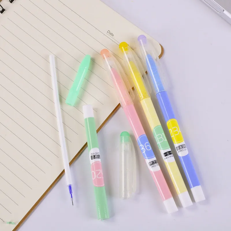 12 шт. стираемая ручка boligrafo borrable корейские ручки lapiz gel penne kawaii набор цветные stylo