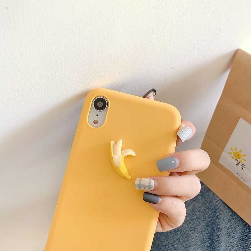 Милый 3D желтый банан силиконовый чехол для huawei P30 mate 20 10 Pro P20 Lite P10 Nova 3 3i 4 Honor P Smart Plus