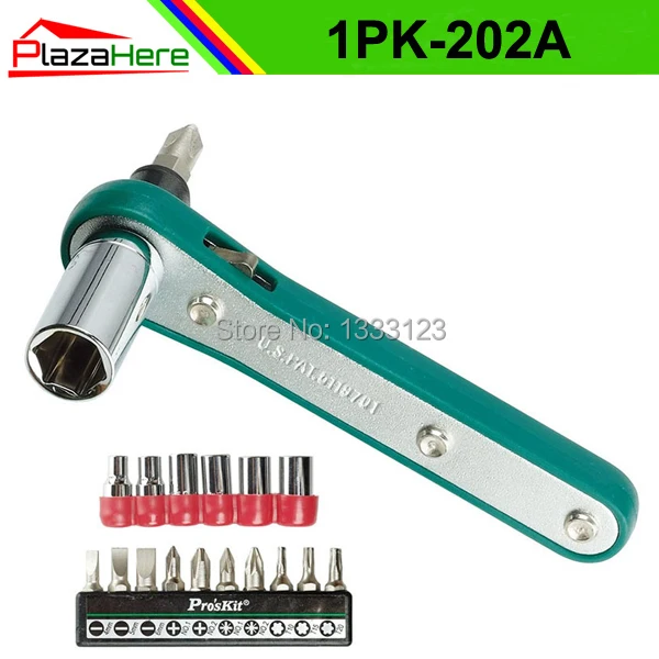 Brand Pro'sKit 1PK-202A 17 in 1 Offset Ratchet &amp Socket Driver Set (Metric Size) | Инструменты