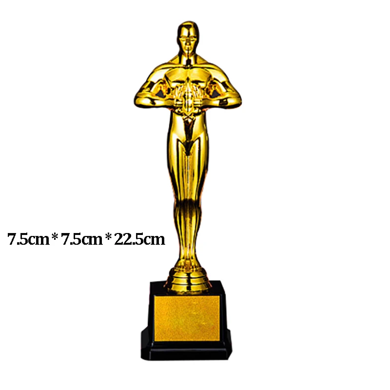 Oscar Trophy Настраиваемый матч трофей пластиковый позолоченный спортивный Кубок футбол баскетбол тхэквондо трофеи награды сувенир статуэтка подарки - Цвет: Oscar Trophy