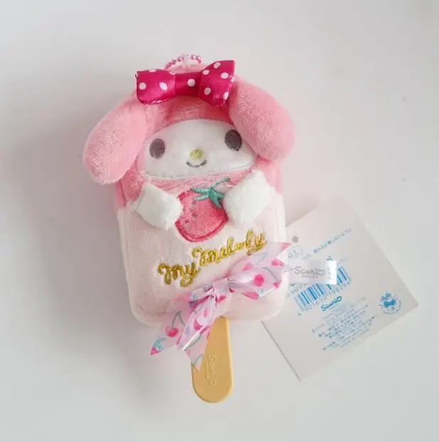 1 шт., мультяшный пудинг My melody, Cinnamoroll, плюшевые брелки с собачкой, мороженое, плюшевая игрушка, подвеска, мягкие животные, куклы для девочек