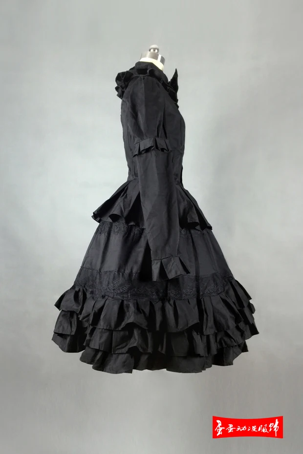 

New Anime DATE A LIVE Cos Tokisaki Kurumi Cosplay Halloween Gothic Lolita Dress Date Equipment Full Set 3in1(Top+Skirts+Bow-knot