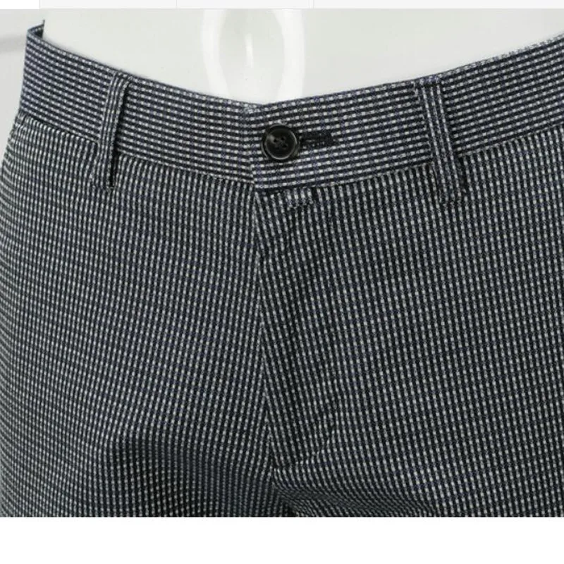 2019 летние тонкие брюки мужские s Slim Fit повседневные клетчатые рабочие