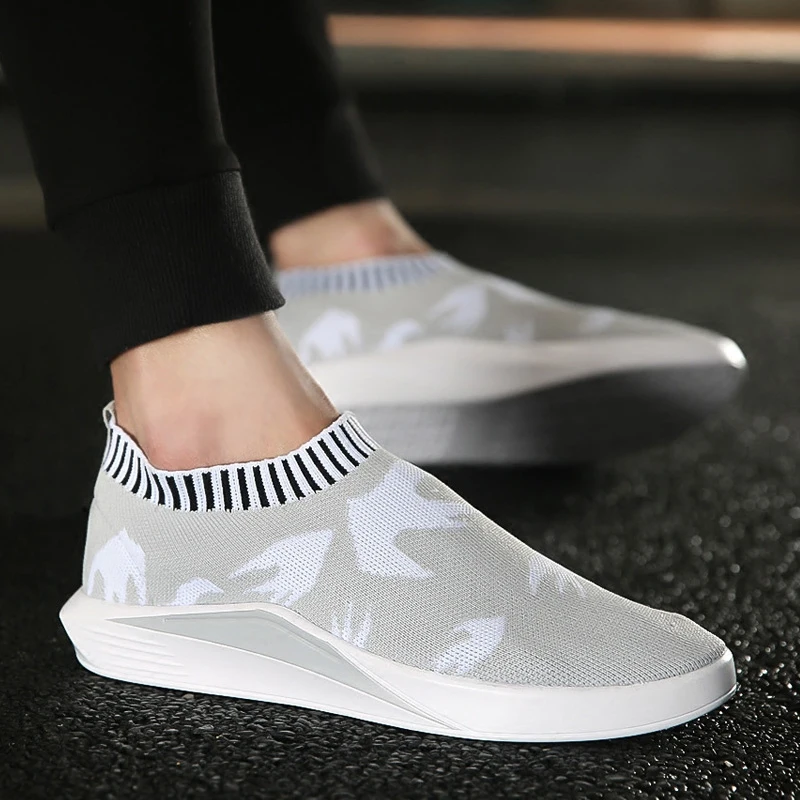 Новинка мужские носки кроссовки повседневная обувь для лета дышащая сетчатая