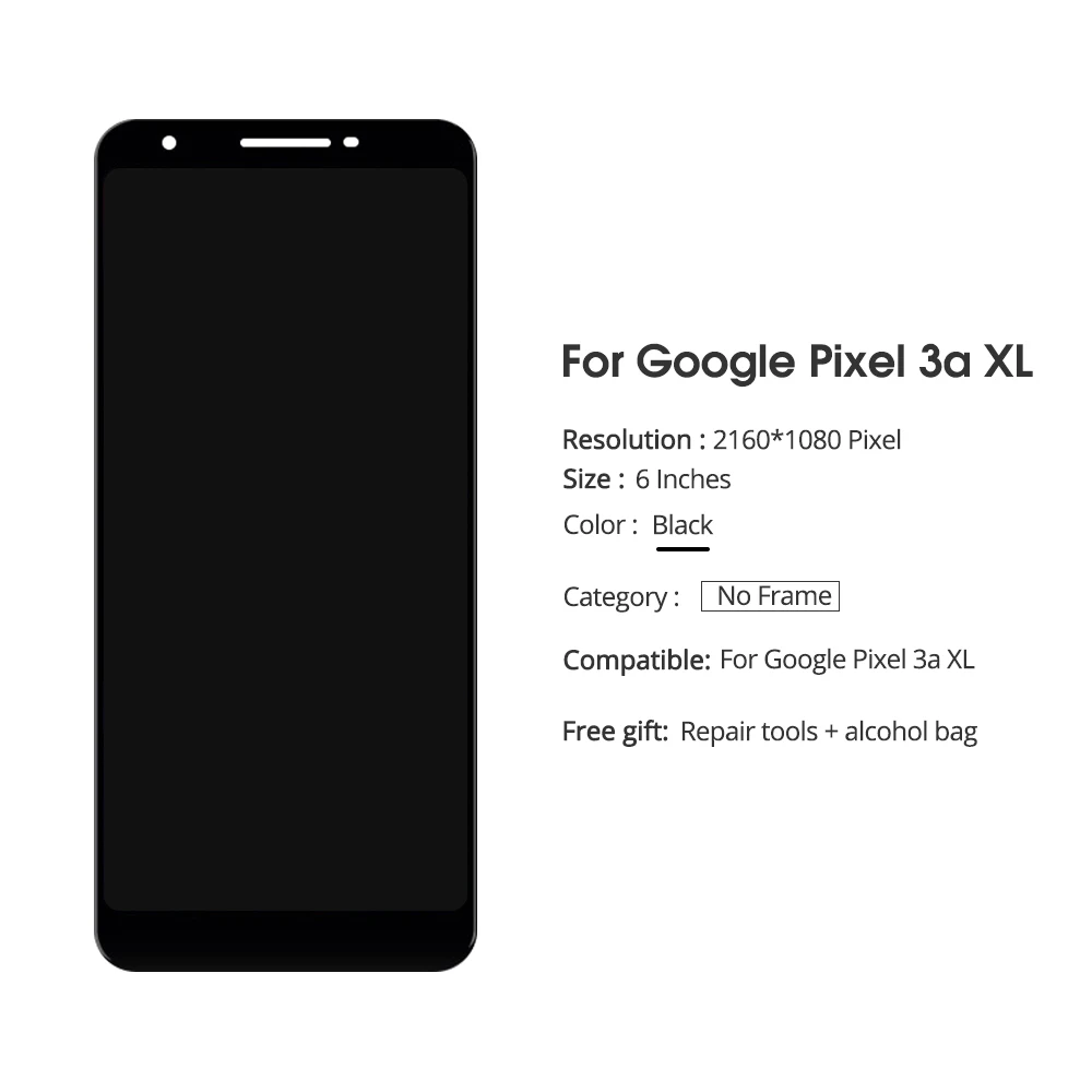 6 0 ''для Google Pixel 3a XL ЖК-экран кодирующий преобразователь сенсорного экрана в