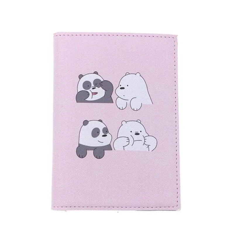 Мода милый медведь мультфильм Обложка для паспорта Kawaii Девушка Женщины pu кожаный дорожный Чехол Держатель для паспорта банковская карта ID держатель Корея сумка