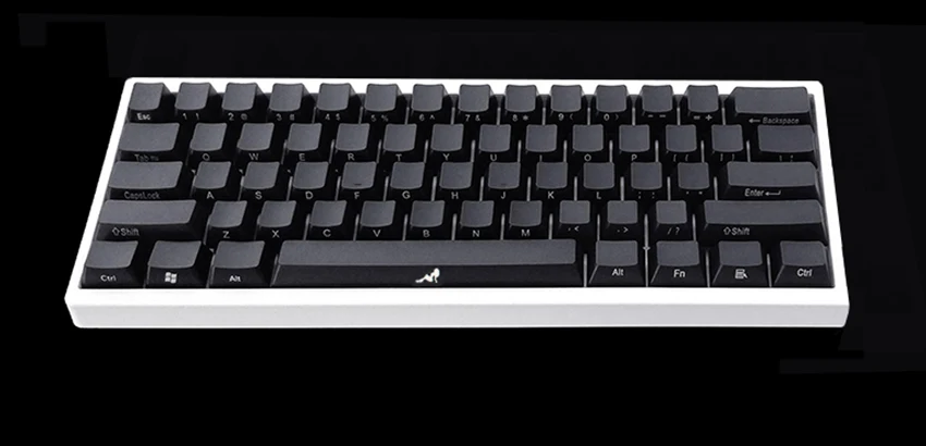 61-key NPKC Черный ABS лазерные боковая подсветка топ-освещенный блеск через OEM keycaps ANSI ISO для Cherry MX переключатели 87 96 108 механическая клавиатура - Цвет: 61-key