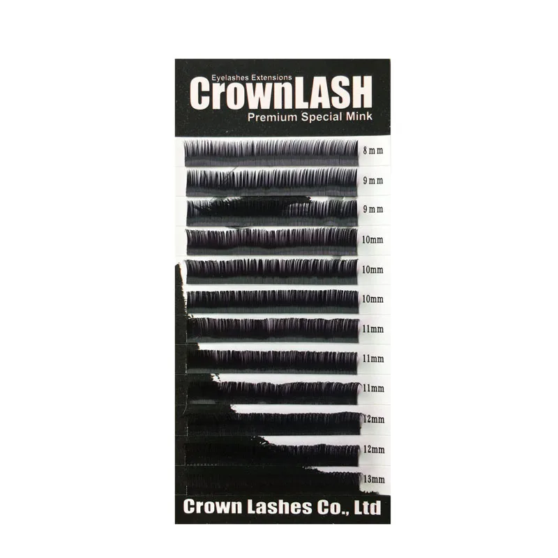 CrownLASH черный 0,05, 0,07 0,10, 0,15, 0,20, 0,25 наращивание ресниц C D 8-13 мм) бусины типа «жемчужины», перламутровый цвет, Размеры Европейский Стандартный Вьющиеся