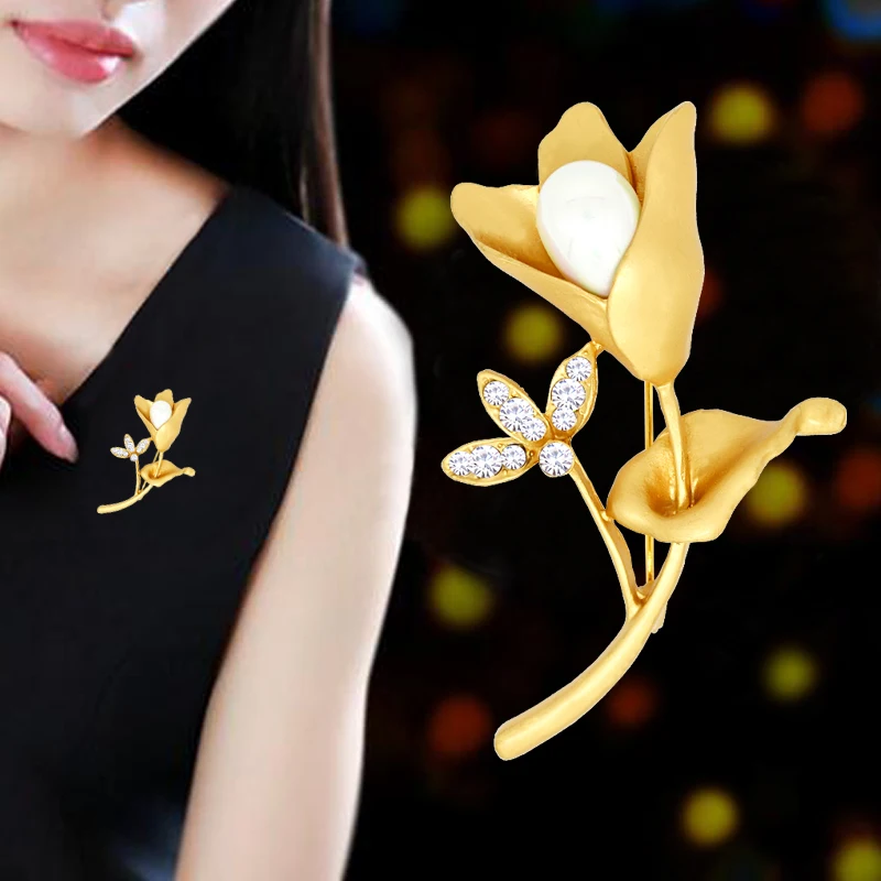 Broche zhen томоми достойно Повседневное Симпатичные Элегантные цветы моделируется