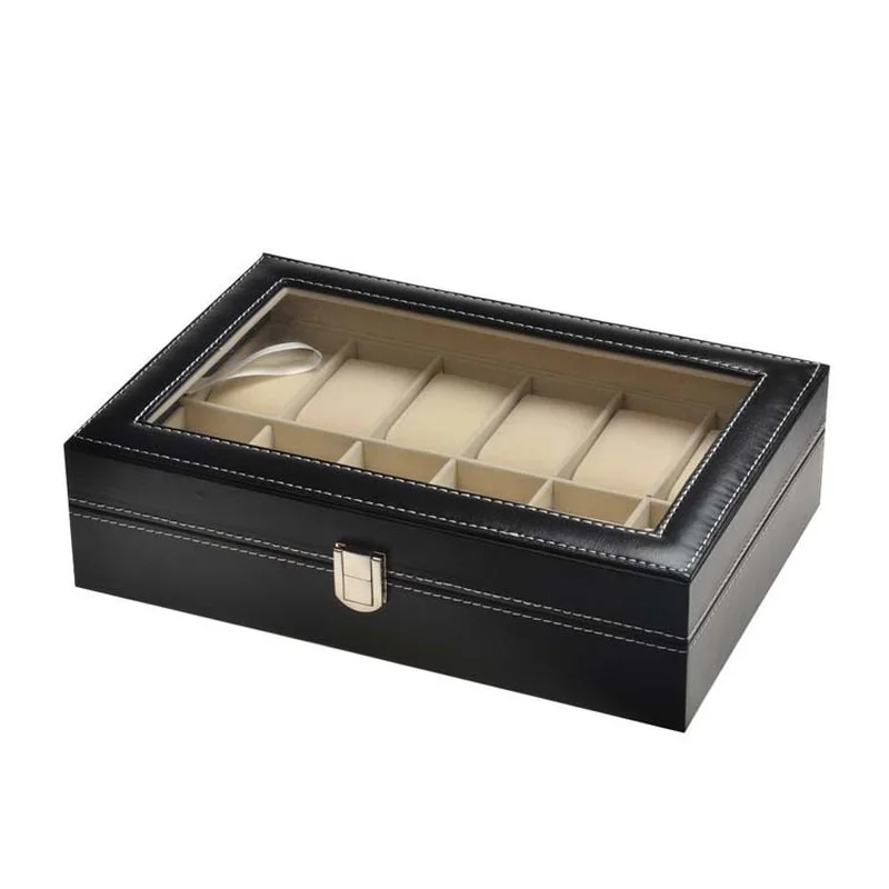 

Watch box leather jewelry watch storage sales show jewelry craft gift box drawer organizer (without watch) ZP01081826
