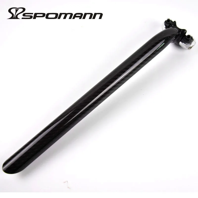 Spomann Canote Carbono велосипедный Подседельный штырь для горного велосипеда Горный Дорожный велосипед подседельной трубы труба из углеродистого волокна 3 k/UD черный 27,2/30,8/31,6*350 мм bicycleta седло вынос руля