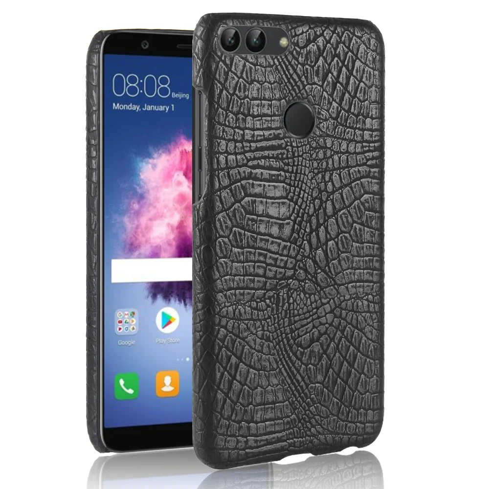 Крокодил Жесткий чехол для huawei ENS Joy 7 s (P Smart) крокодил Чехол Стенд задняя крышка