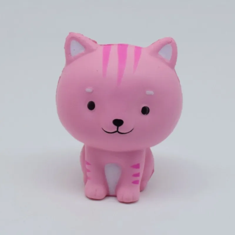 pink cat Банан попкорн лошадь ПУ Jumbo картофель фри эластичный снятие стресса Антистресс мягкая сжимающая игрушка Ароматизированная сжимающая его тереть его мягкими - Цвет: pink cat